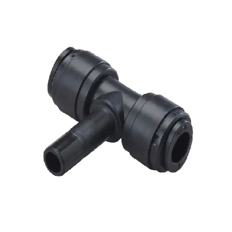 Neofit Acetal Black Branch Stem Tee – 1/4" Tube × 1/4" Stem 1