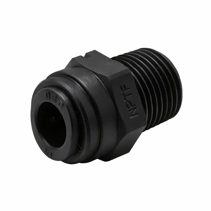 Neofit Acetal Black Male Connector – 3/8" Tube To 3/8" Bsp Parallel Thread 1