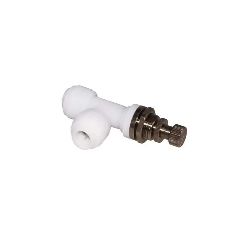 Neofit Acetal Natural White Flow-Control Elbow Bulkhead For 3/8-Inch Tubing 1