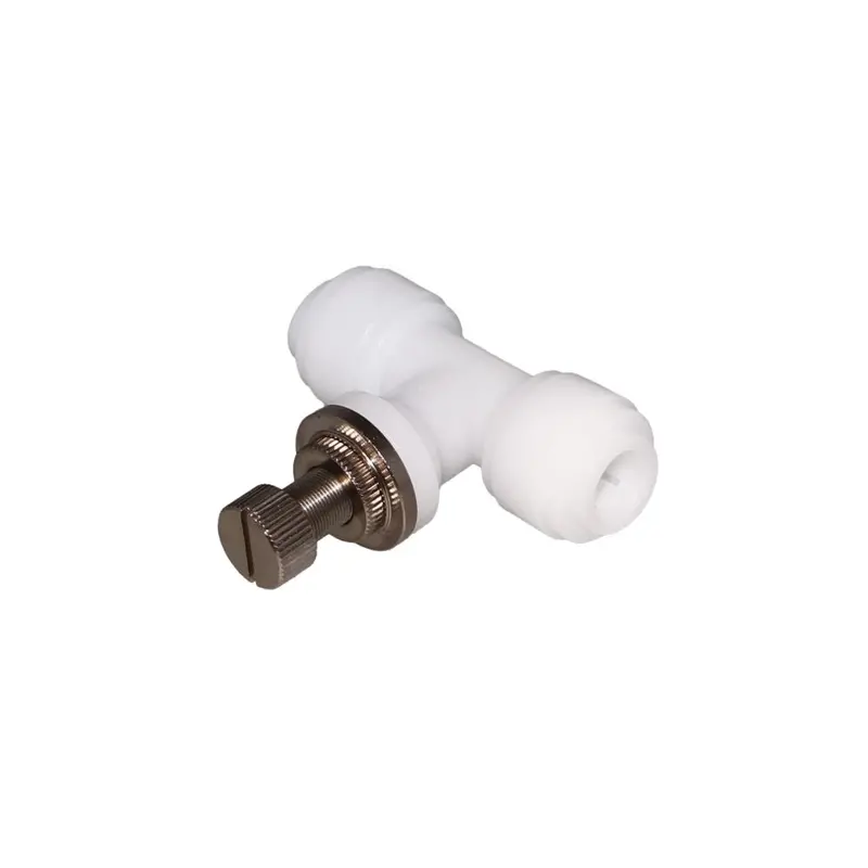 Neofit Acetal Natural White Flow-Control Union Connector: 1/4" Tube 1