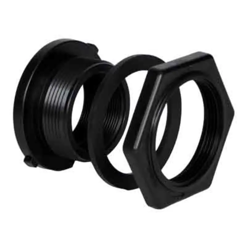 Norwesco 4-Inch Double-Threaded Polypropylene Bulkhead Fitting 1