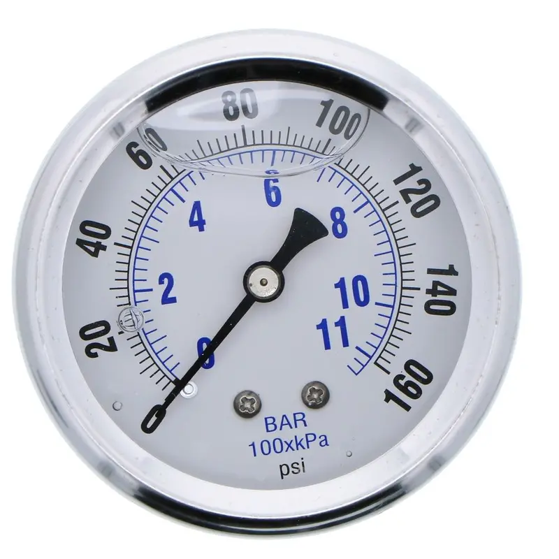 Noshok 2.5-Inch Stainless Steel Bottom-Mount Pressure Gauge, 0–160 Psi, 1/4" Npt 1