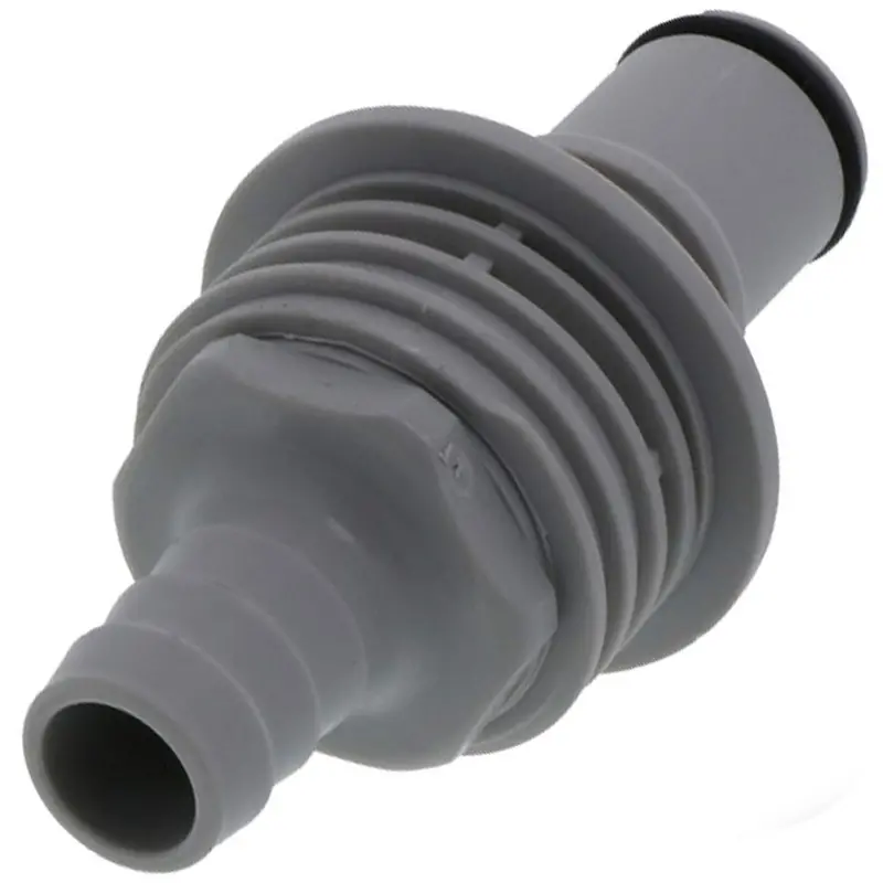 Ns6D42008 Valved Panel-Mount Hose Barb Coupling – 1/2" Id Barb 1