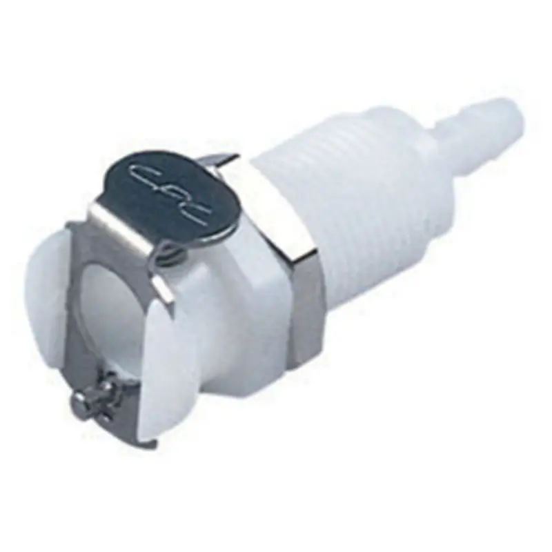 Nsf-Certified Valved Panel-Mount Hose Barb Coupling – 3/16 Inch Id 1