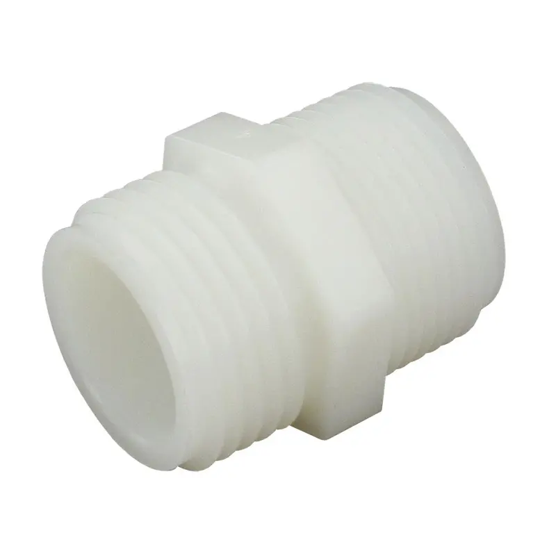 Nylon Garden Hose Adapter: 3/4-Inch Male Garden Hose Thread × 3/4-Inch Male Npt 1