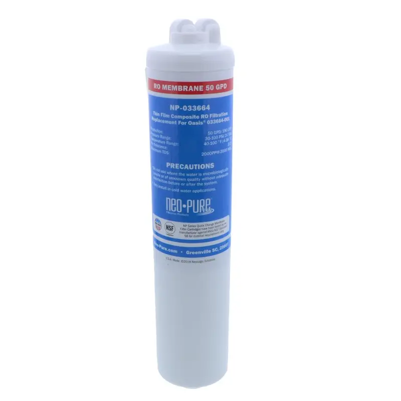 Oasis 033664-001 Quick-Change Tf Ro Membrane – 50 Gpd, Red Cap (Chlorine/Voc Reduction, No Fluoride) 1