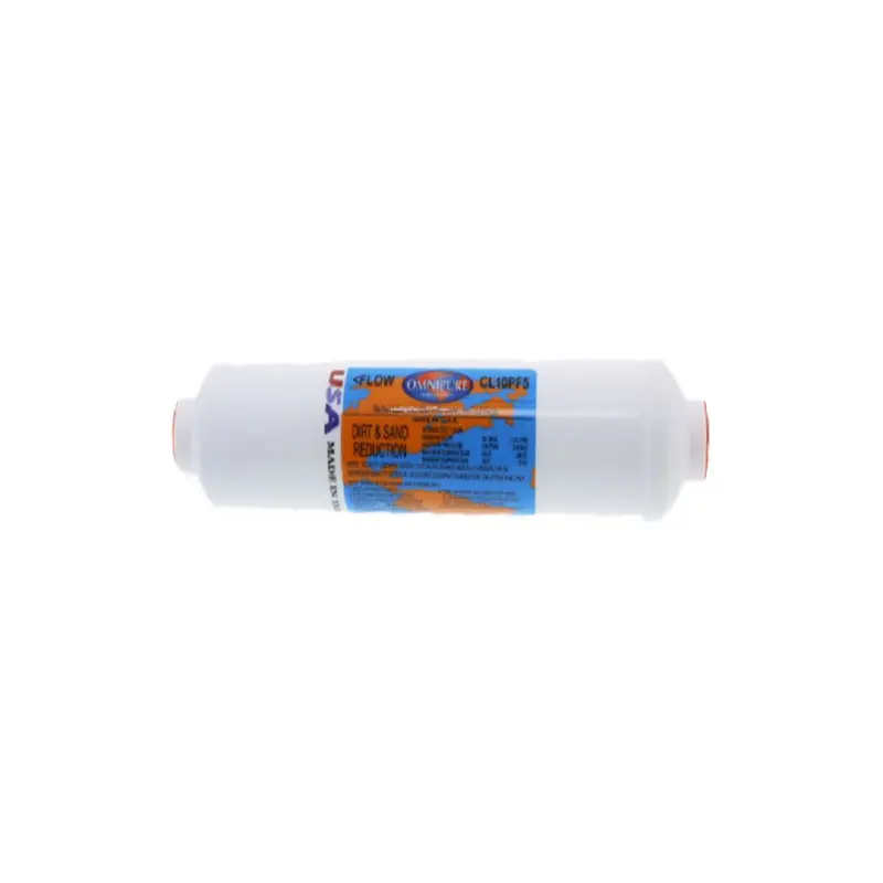 Omnipure Cl10Pf5-C Inline Sediment Filter – 5-Micron, 10-Inch X 2-Inch, 3/8-Inch Fpt 2