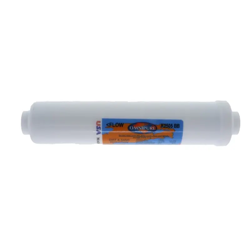 Omnipure K2505-Bb Inline Sediment Prefilter – 10" × 2", 5 Micron, 1/4" Fpt 2