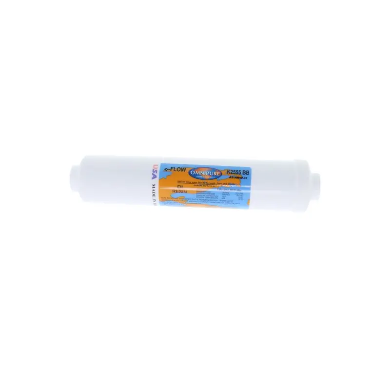 Omnipure K2555-Bb Inline Di Mixbed Resin Filter – 10" X 2", 1/4" Fpt 1