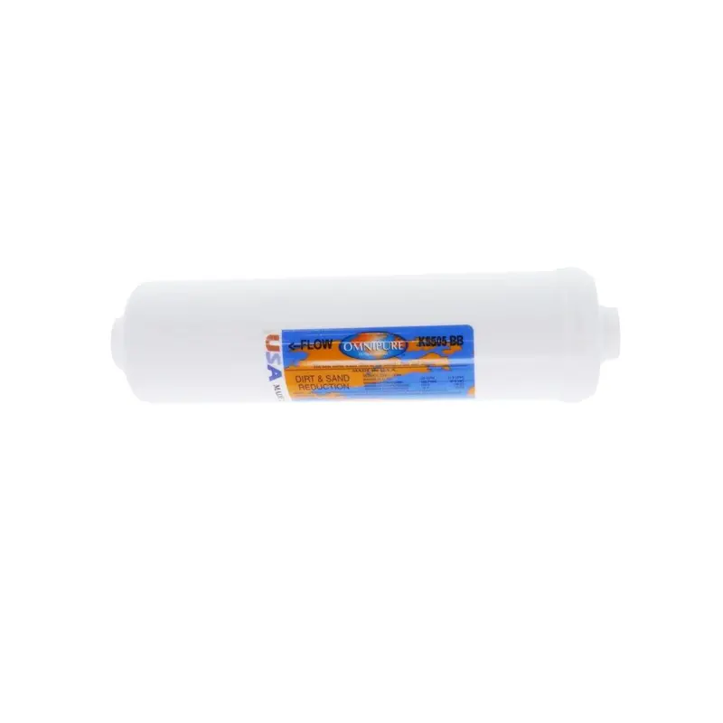 Omnipure K5505-Bb Inline Sediment Prefilter – 5 Micron, 10" X 2.5", 1/4" Fpt 2