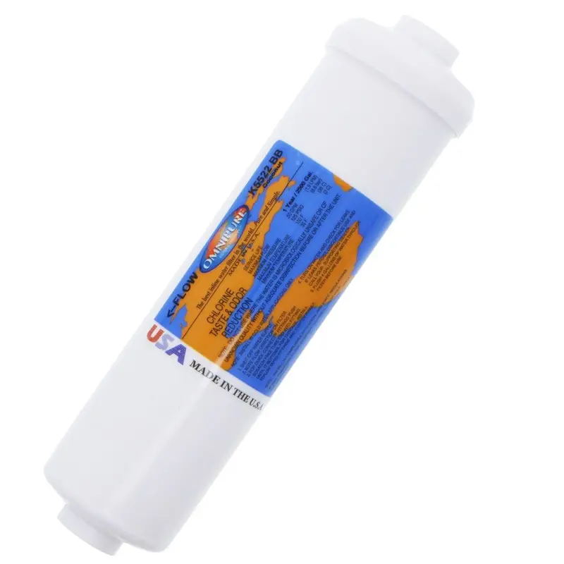 Omnipure K5522-Bb 5-Micron Carbon Block Filter — 10" × 2.5", 1/4" Fpt 2