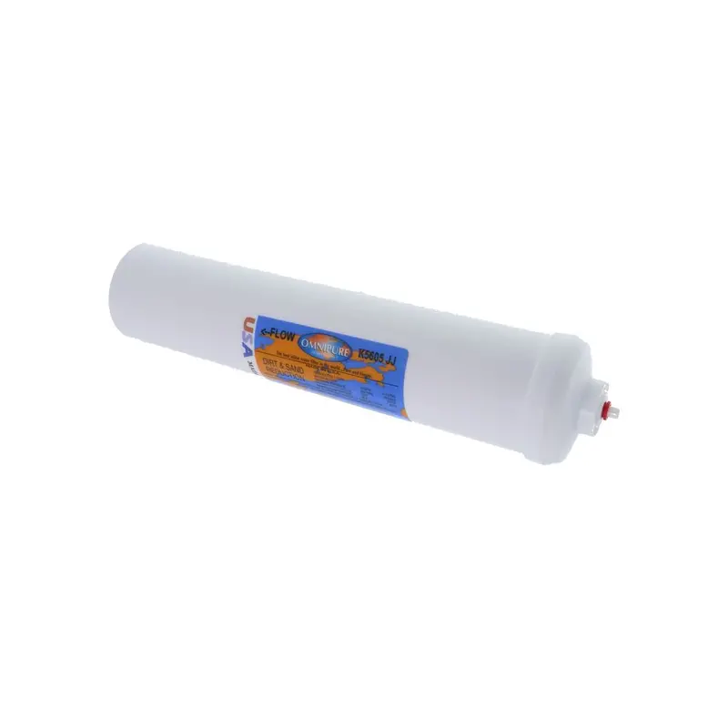 Omnipure K5605-Jj Inline 5-Micron Sediment Prefilter – 12" × 2.5", 1/4" Quick-Connect 1