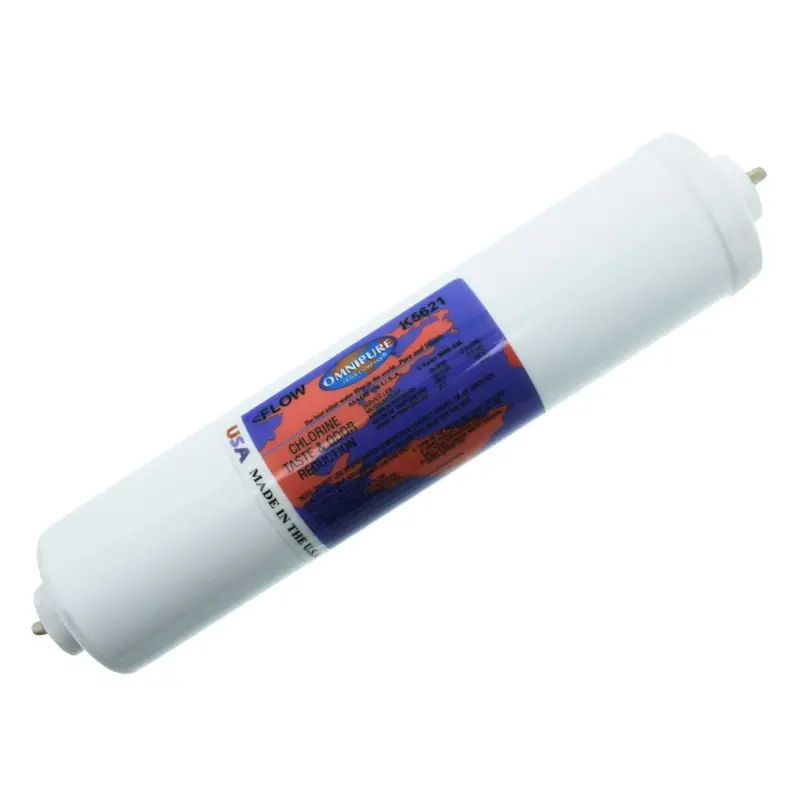 Omnipure K5621-Jj 10-Micron Carbon Block Filter – Cto Reduction, 12" X 2.5", 1/4" Quick Connect 1