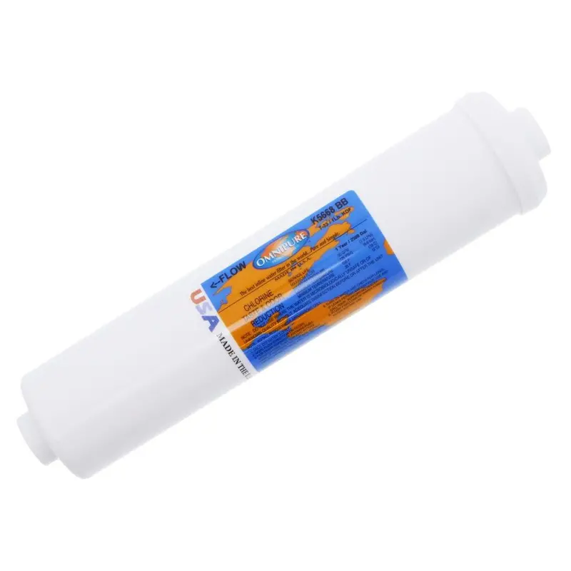 Omnipure K5668-Bb Inline Filter: 12" × 2.5" Gac + 1 Lb Kdf-55, 1/4" Female Pipe Thread 2