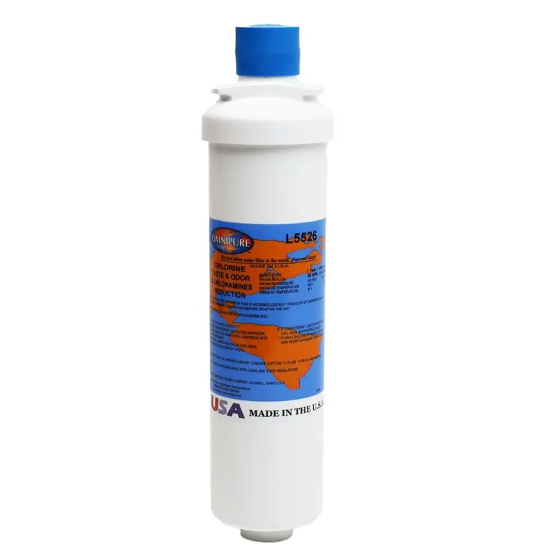 Omnipure L5526 Catalytic Carbon Block Filter: 10" × 2.5", 1-Micron Rating 1