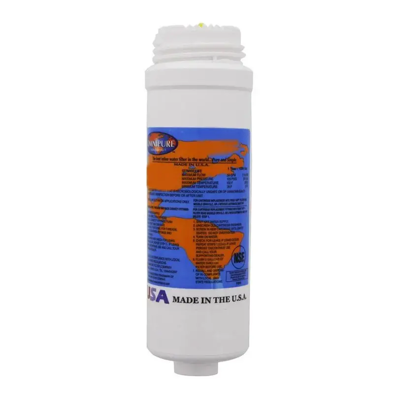 Omnipure Q5486-P Twist-Off Phosphate/Aquabond Filter – 8" × 2.5", 3 Oz, Labeled 1