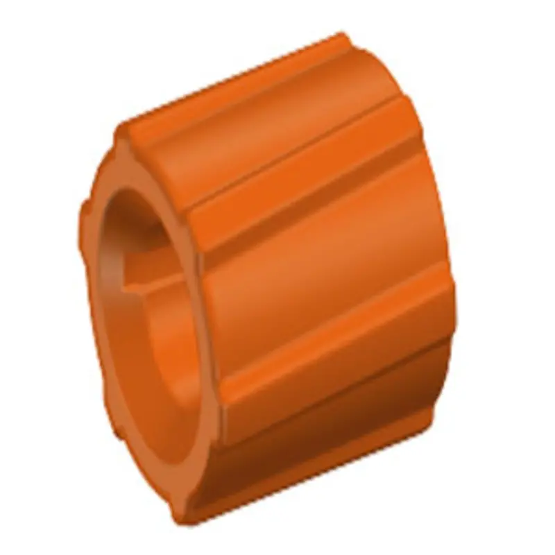Orange Nylon Stationary Luer Lock Ring – Chemical Resistant 1
