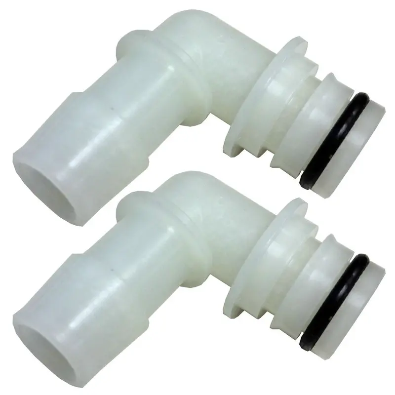 Pair Of 3/4" Quad-Port 90° Elbow Fittings With 5/8" Id Hose Barb 1