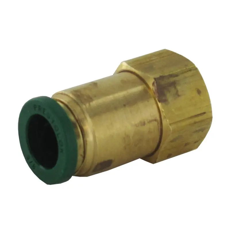 Parker Prestolok Lead-Free Brass Female Flare Fitting – 3/8" Qc × 1/4" Ffl (Tarnished) 1