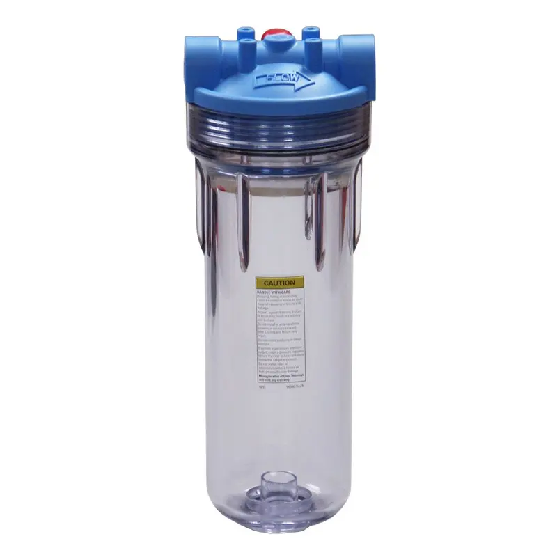 Pentek 10-Inch 3G Slim Line Filter Housing – Blue/Clear Mb Cap With Pressure Relief, 1/2" Fpt 1