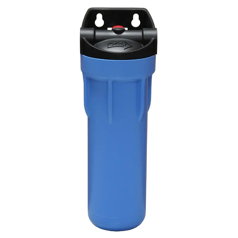 Pentek 10" Slim Line Filter Housing – Black/Blue Inlet/Outlet With Pressure Relief 1