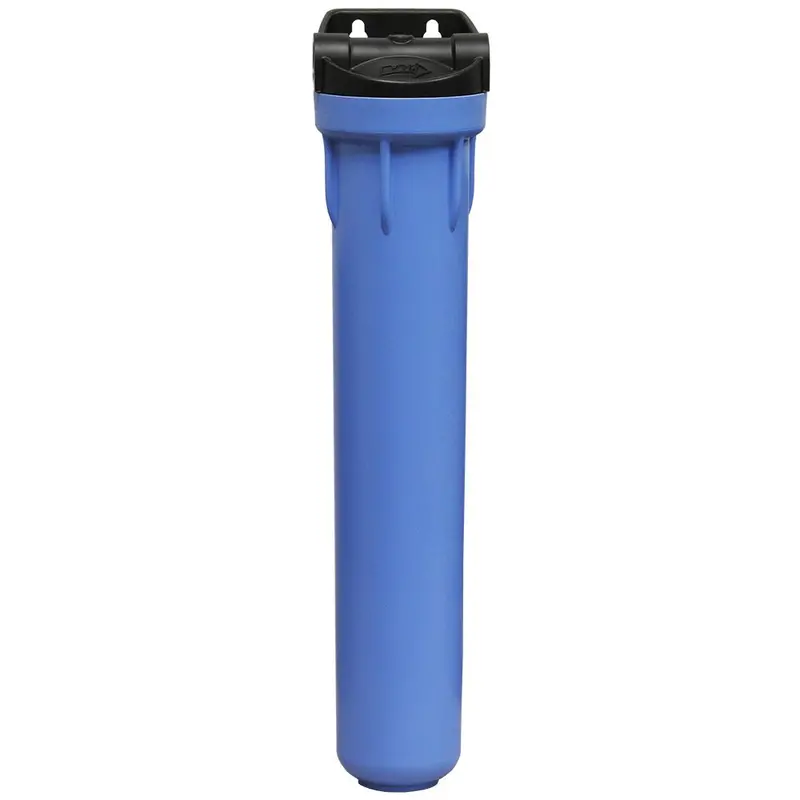 Pentek 150552 20-Inch 3G Standard Filter Housing – Black/Blue, Integral Bracket, With Pr, 3/4" Fpt 1