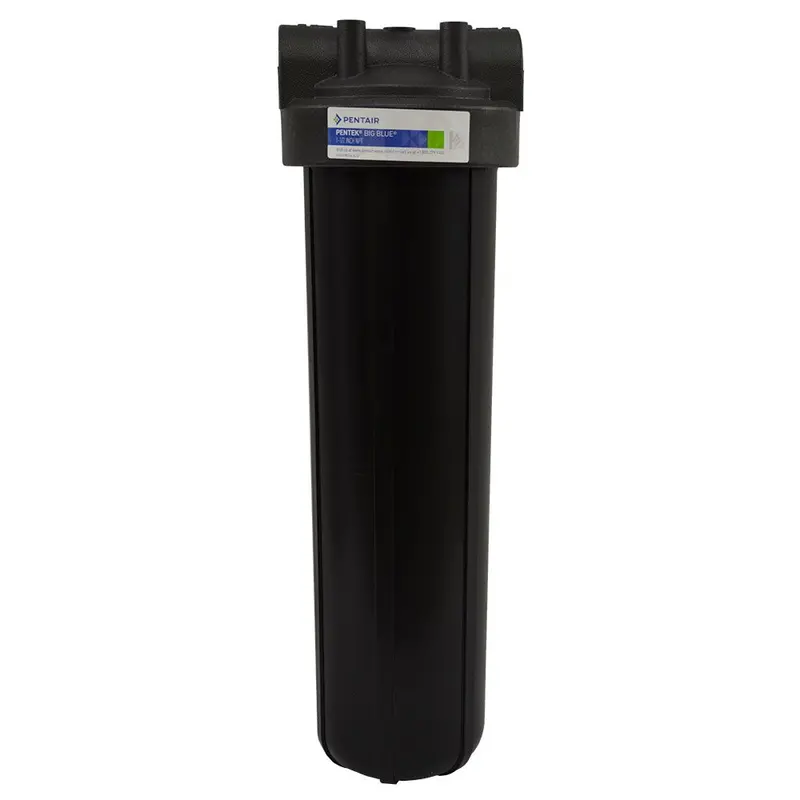 Pentek 20" Big Blue Filter Housing – Heavy-Duty Black, No Pressure Relief Valve 1