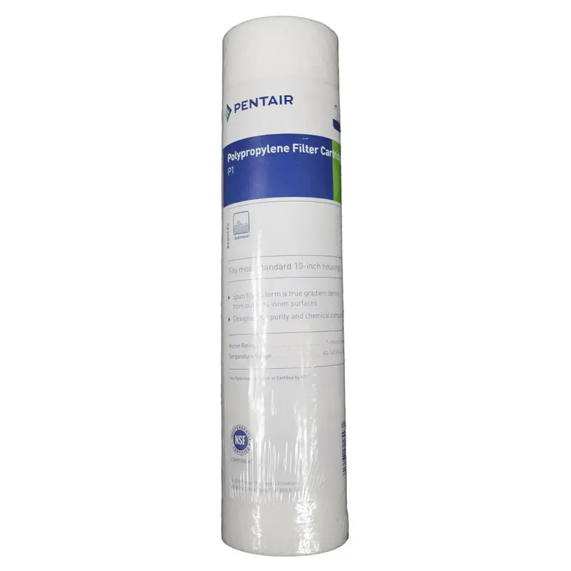 Pentek P-Series 9-7/8-Inch Spun Polypropylene Sediment Filter Cartridge – 1 Micron 1