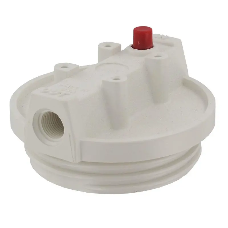 Pentek White Cap For #5, #10, And #20 Slimline Filter Housings – With Pressure Relief, 3/8" Fpt 1