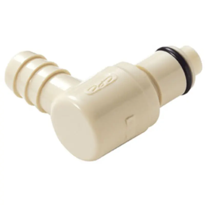 Plcd2300612 Valved 90-Degree Elbow Hose Barb Insert — 3/8-Inch Id Barb 1