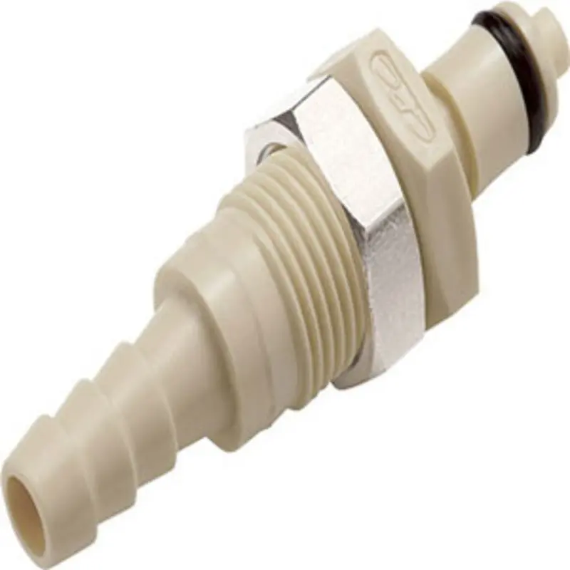 Pmc420412 Non-Valved Panel-Mount Hose Barb Insert – 1/4" Inner Diameter Barb 1