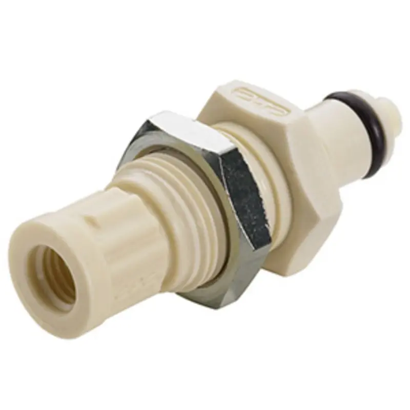 Pmcd48042812 Valved 1/4-28 Unf Panel-Mount Female Thread Coupling Insert 1