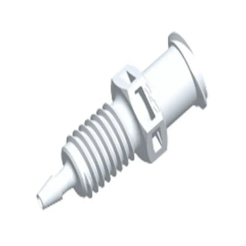 Pmlf2130 White Nylon Female Luer To 1/16" Hex Barb Panel-Mount Fitting 1