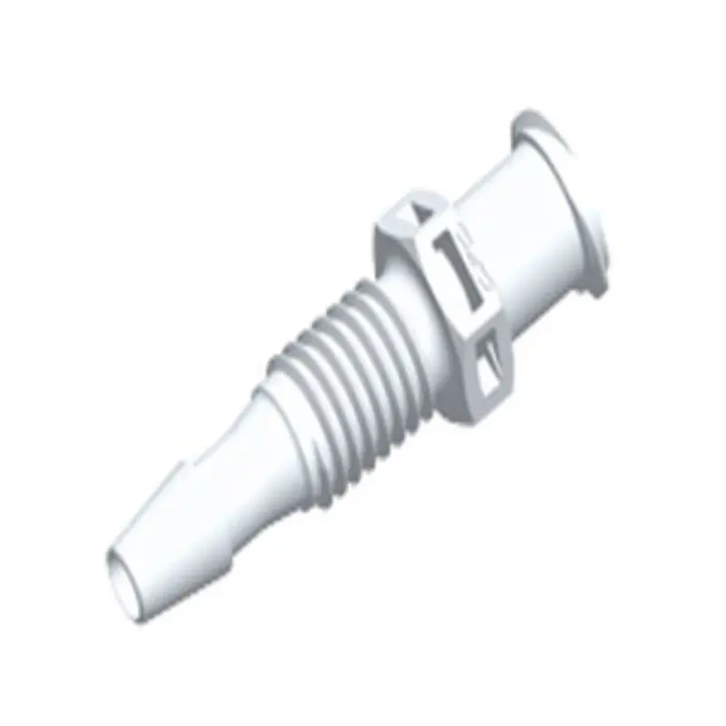 Pmlf4170 Natural Pvdf Female Luer To 1/8" Hex Barb Panel-Mount Fitting 1