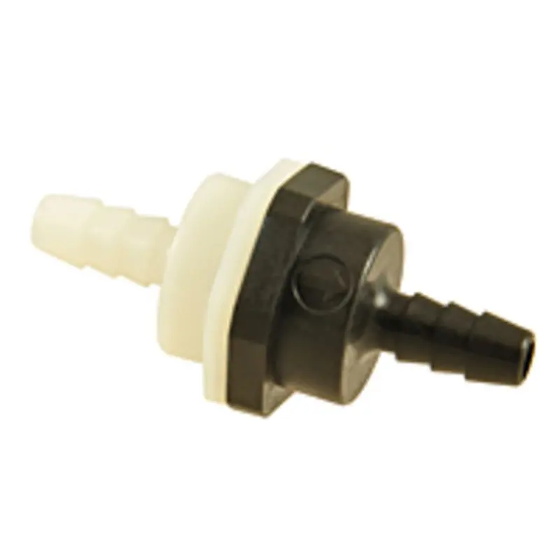 Polypropylene Spring-Loaded Check Valve With Buna-N Seal — 3/8" Hb X 3/8" Hb, 0.25 Psi Cracking Pressure 1