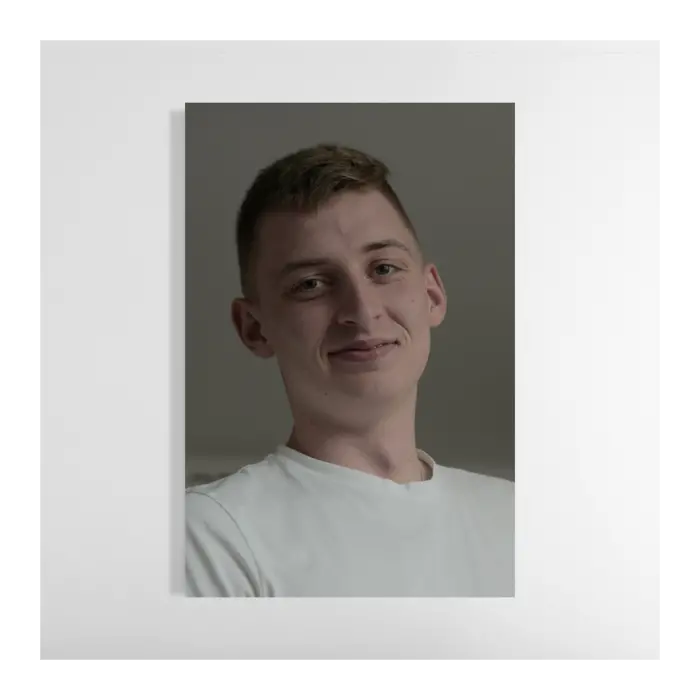 Portrait-Oriented Tempered Glass Photo Display 1