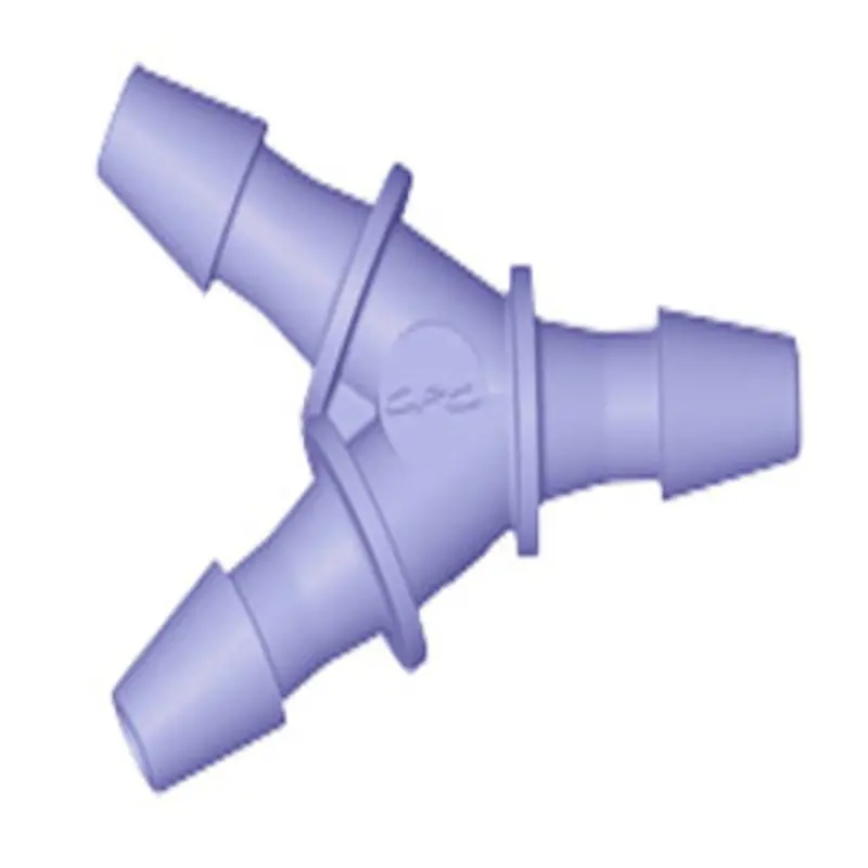 Purple Tint Polycarbonate Hy391 Y-Branch Fitting – 3/32" Hb Triple Port 1