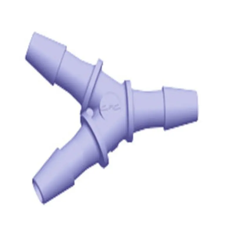 Purple Tint Polycarbonate Hy491 Y-Branch Fitting – 1/8" Hb Triple Port 1