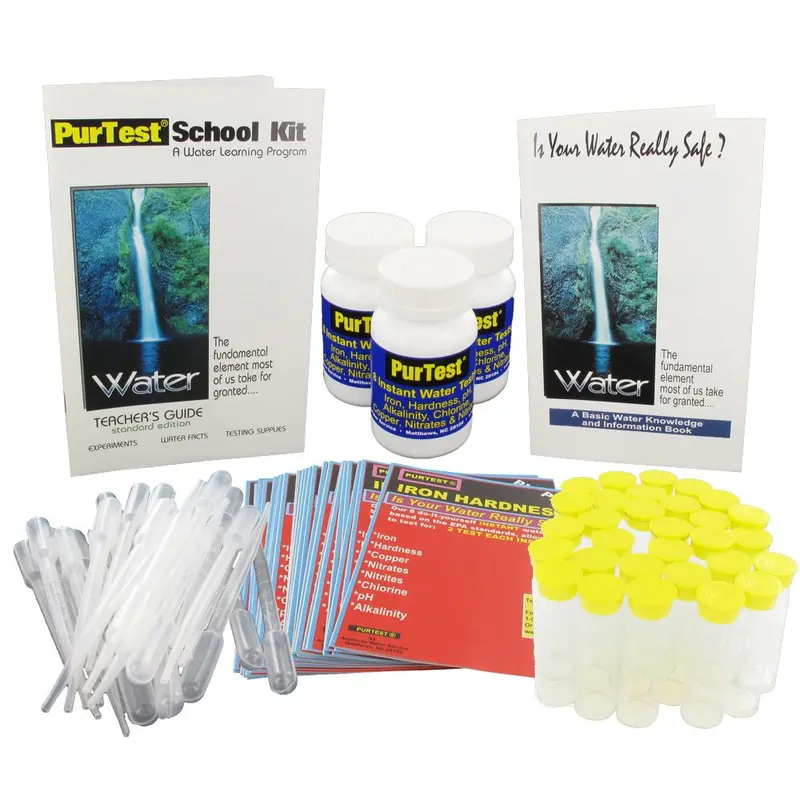 Purtest Standard School Water Testing Kit – 8 Parameter Tests Designed For 30 Students 1