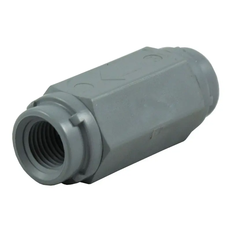 Pvc Check Valve – 1/4-Inch Female Pipe Thread, Epdm Seals, Gray Housing 1