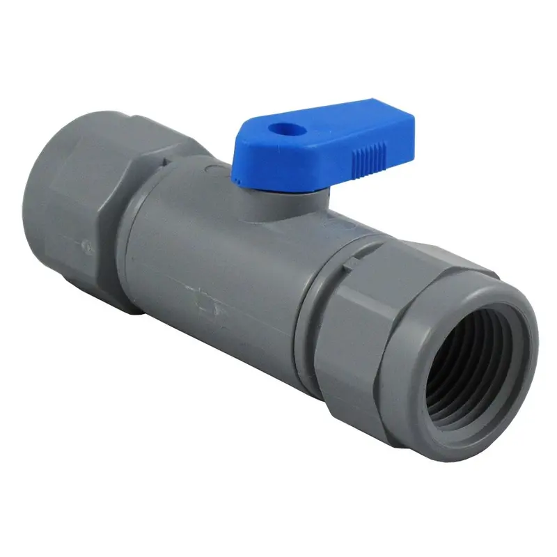 Pvc Inline Ball Valve – 1/2" Female Npt X 1/2" Female Npt 1