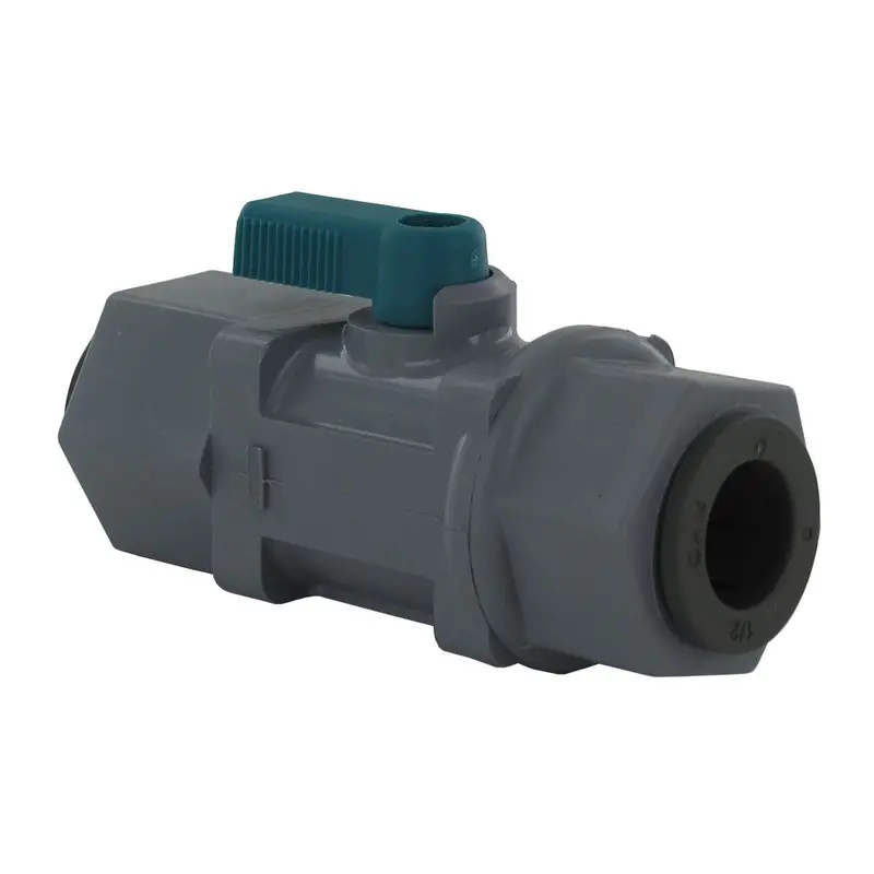 Pvc Inline Ball Valve – 1/2" Tube X 1/2" Tube 1