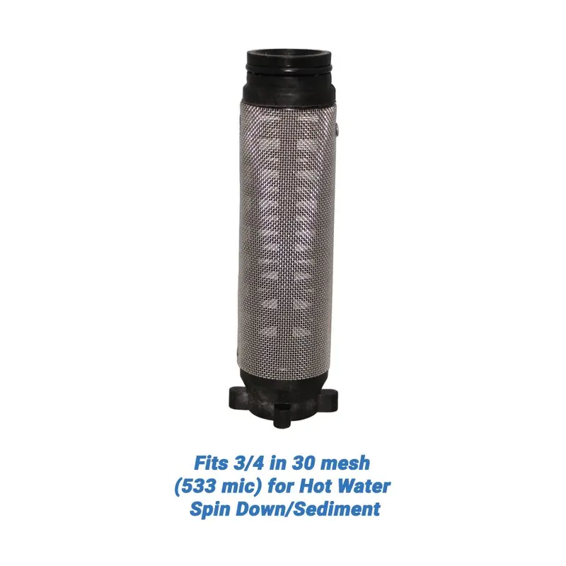 Rusco / Vu-Flow Hot-Water-Compatible Spin-Down Filter Screens – Stainless Steel Sediment Traps 1