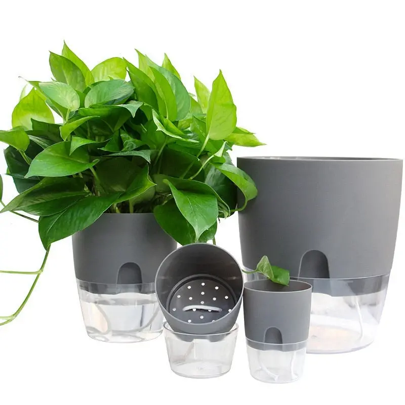 Self-Watering Planter Pot Set – 3-Piece Automatic Irrigation System 1