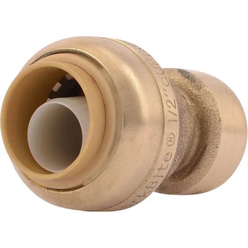 Sharkbite U050Lf 1/4" To 1/2" Reducing Coupling – Lead-Free Brass Push-To-Connect 1