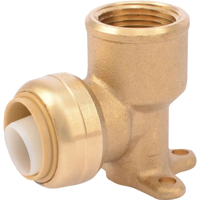 Sharkbite U340Lf Lead-Free Brass Drop-Ear Elbow – 3/4" Push-To-Connect × 3/4" Female Pipe Thread 1