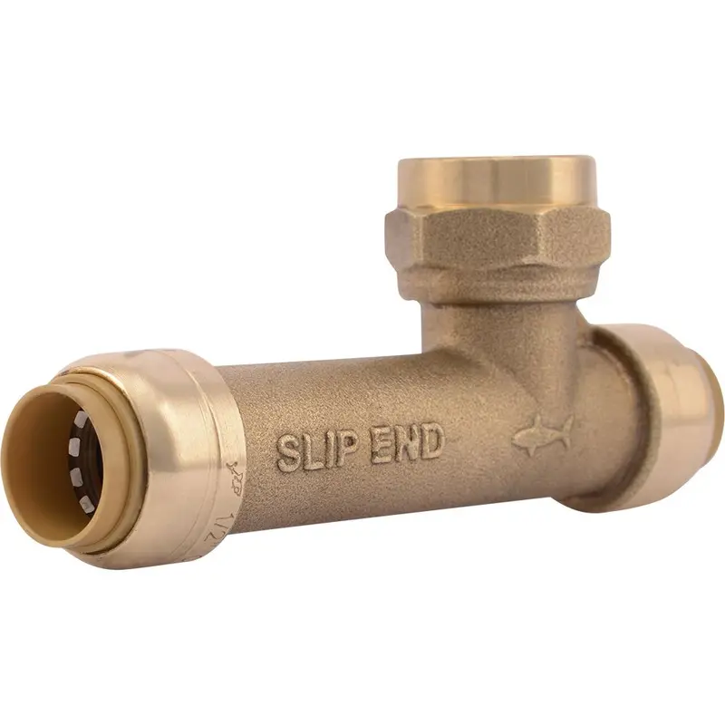 Sharkbite U3482Lf Lead-Free Brass Female-Center Slip Tee – 1/2" Fpt X 1/2" Fpt X 1/2" Fpt 1