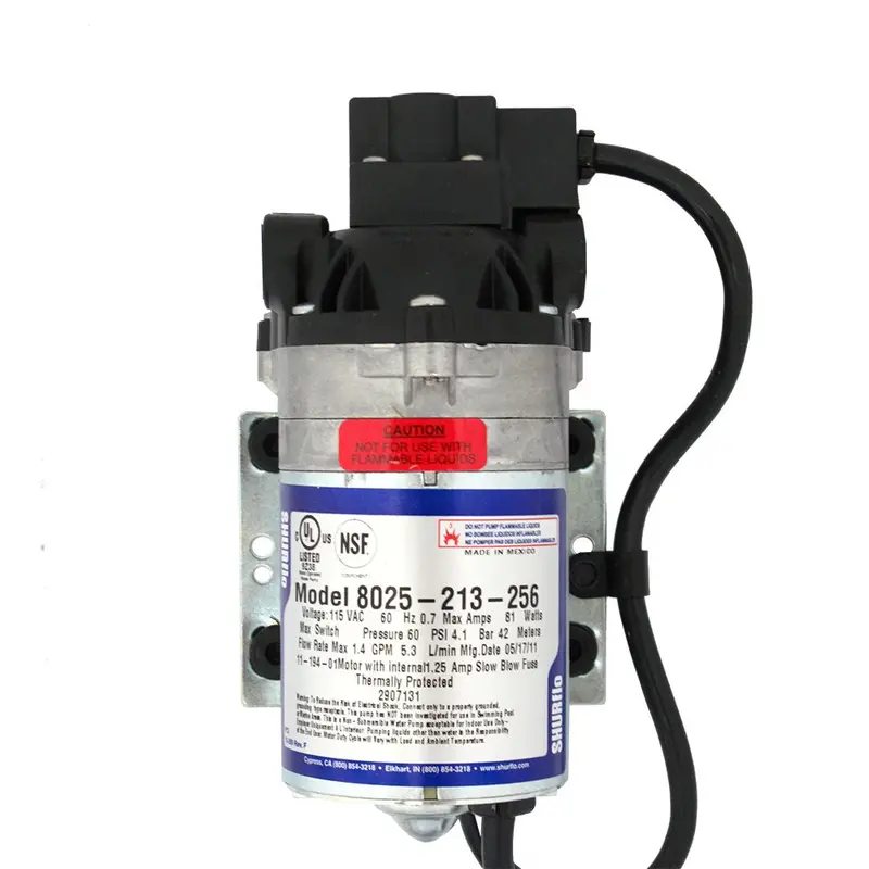 Shurflo 8025-213-256 Delivery Pump – 1.5 Gpm, 45 Psi, 115V Ac 1