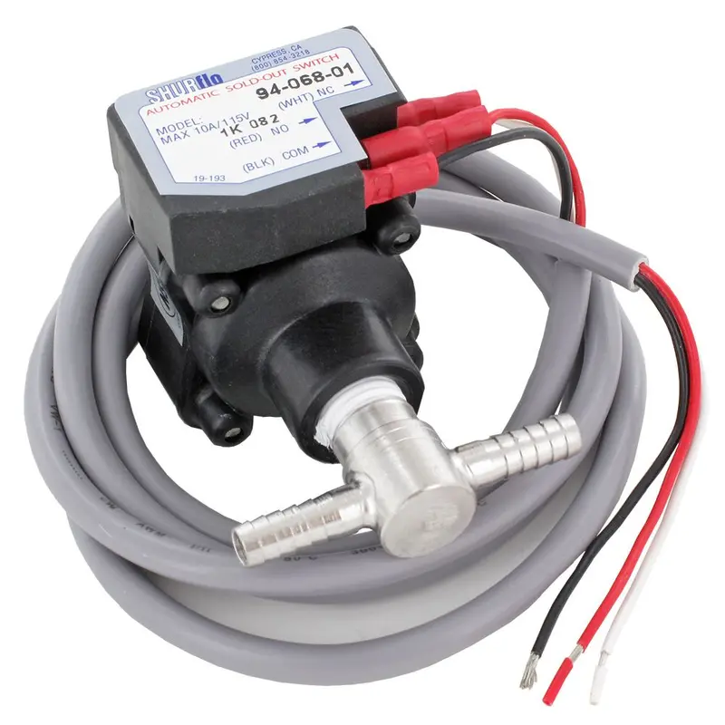 Shurflo 94-068-01 Micro Switch – Stainless Steel Barb Tee (1/4-Inch Id), 48-Inch Cable With Led 1