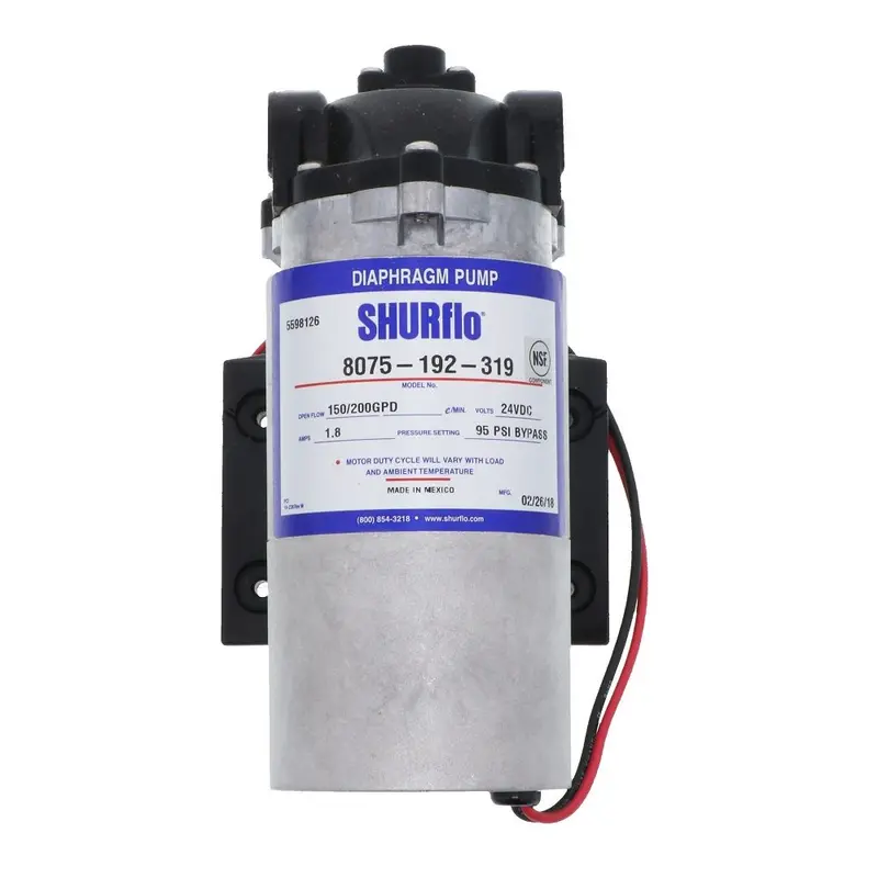 Shurflo Brushless Dc 8075-192-319 Ro Booster Pump – 150–200 Gpd, 140 Psi, 24V Dc 1